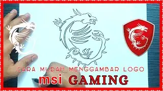Draw the latest MSI Gaming Logo easily & quickly | How to draw MSI Gaming Logo