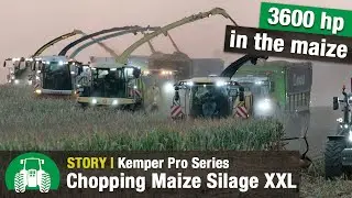 XXL maize harvest: 3600 hp | 5 forage harvesters | Kemper Pro series | Contractors | John Deere