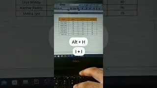 Shortcut to Insert a Blank row in MS Excel !! #shorts #excel #exceltips #exceltutorial