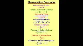 Mensuration Formulas -3