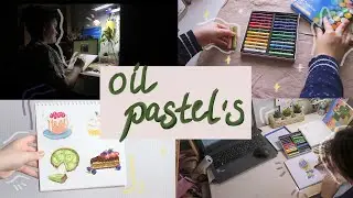 Рисую пастелью 7 дней | oil pastel tutorial | как рисовать масляной пастелью