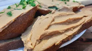 Намазка на хлеб из печени! Домашний паштет из куриной печени! Печеночный паштет!