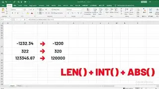 How to use functions to round numbers on differing scales in one digit in Excel