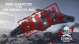 Star Citizen 3.18 PTU Piracy. RSI Mantis vs Crusader Hercules C2 Starlifter.