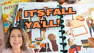 Cozy Fall planning session with Autumn stickers | Rongrong & Happy Planner
