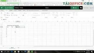 Hướng dẫn sử dụng Excel Online