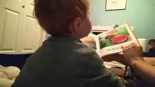 Gavin reads his favorite book, Beep Beep, by Anne Miranda