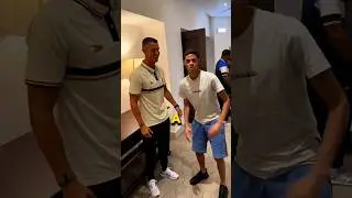 A crazy fan girl can't believe She is  standing in front of Ronaldo 🥺 
