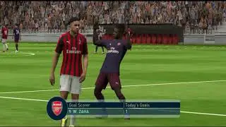 Milan Vs Arsenal Fc 0 -11 game pes 19 mobile -PesMobile