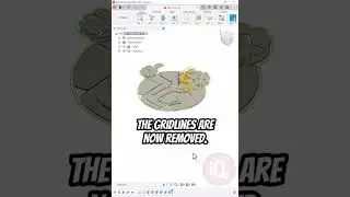 Fusion 360: Toggle Gridlines #3dprinting #fusion360tutorial #fusion360