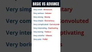 Basic Vs Advance English Words- 13 #howtofluentinenglisheasily #viralvideo  #englishspeakingpractice