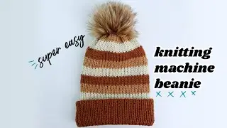 Striped Sentro Knitting Machine Beanie (Reversible!)