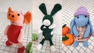 Make 10 Animal Dolls From Socks-DIY Creative Ideas