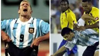 Argentina vs Colômbia (Copa América) Vexame de Palermo (99) e show de Riquelme (07) | #vegetaretro