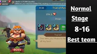 Lords mobile normal stage 8-16 f2p best team