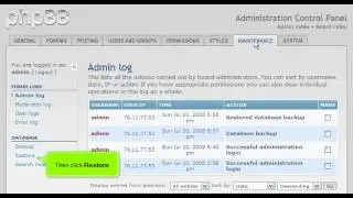 PHPBB3 - How to restore your database in phpBB