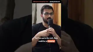 On Bad JEE Score and Dropping Out