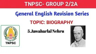 TNPSC GROUP 2/2A/GENERAL  ENGLISH  REVISION SERIES/JAWAHARLAL NEHRU