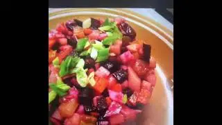 Винегрет с фасолью, свежими огурцами и щавелем # винегрет 