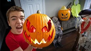 Halloween Monsters Come to Life! Return of Pumpkin Head! | Steel Kids