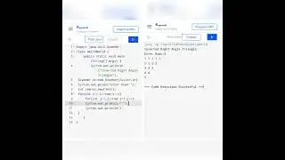 Inverted Right Angle Triangle in C++, PHP, Java and Python