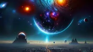 Free Stock Videos - beautiful trippy music, cosmic transcendence experience, passing through planets