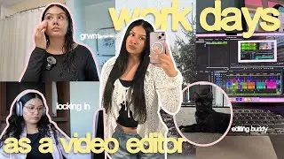 a realistic work day as a *youtube* video editor 💌 work from home, editing timelines, my process