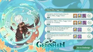 (Genshin Impact) Misty Hills, Foggy Vales Event Challenge (Summertime Odyssey)