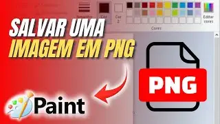 Como salvar uma imagem em PNG  no PAINT