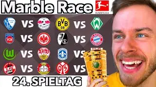 MARBLE RACE sagt die BUNDESLIGA voraus! 👀⚽️ | 24. Spieltag (mit Überraschung!)