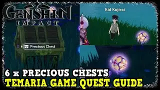 Kujirai's Temaria Game Quest Guide in Genshin Impact All Temari Locations (6 x Precious Chest)