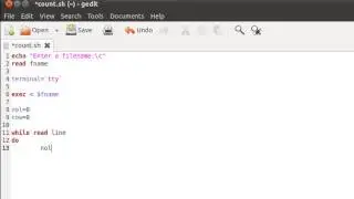 Shell Scripting Tutorial 49  Count the number of words & sentences in a text file without using 'wc'