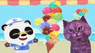DR PANDA 😺 КОРМИМ ЗВЕРЕЙ МОРОЖЕНЫМ 😺 С ГОВОРЯЩИМ КОТЕНКОМ АБИ ( ИГРА для ДЕТЕЙ ) Android