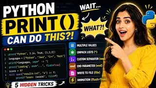 🚀 Wait... Python's print() Function Can Do THIS?! 🤯 | 5 Hidden Python Tricks
