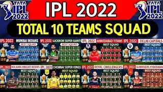 IPL 2022 squad of all teams(10 team) #ipl2022 #TATAipl #MegaAution
