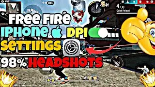 IPHONE  DPI SETTINGS ⚙️ | IPHONE DPI⚡️HUD⚡️SEN SETTINGS ⚙️ | 99% HEADSHOTS 🥵 | FF