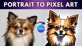How to make pixel art portrait photo editing in canva | tutorial by DLC Ventures India