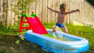 СДЕЛАЛ СЫНУ ДЕТСКИЙ АКВАПАРК НА ДАЧЕ☀️