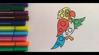 To‘tiqush rasmini chizish 🦜 | Oson rasm chizish
