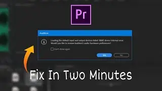 How to Fix audio error in Adobe Premiere Pro in Hindi !!!!