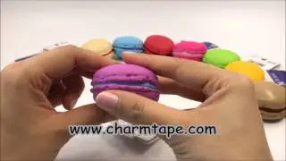 Cafe de N Purple macaroon squishy charm kawaii