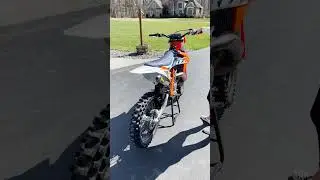 SHE STARTS THE KTM DIRT BIKE! #shorts