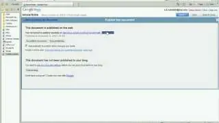 publish doc as webpage