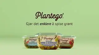 Plantego' - Gjør det enklere å spise grønt -  Bønne- & olivensalat  (6 sek) - NY