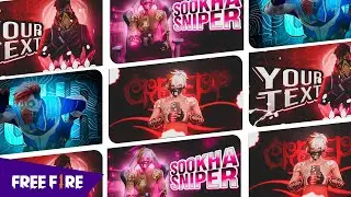 Freefire Thumbnail Pack - PSD TEMPLATES | FULLY Customizable