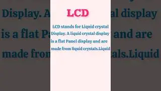 What is LCD? #youtube #creativenotes #education