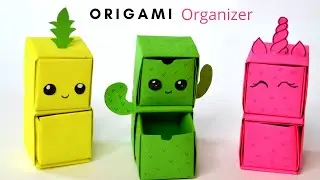 How to Make Origami Organizer | Paper Craft Drawer Box Tutorial