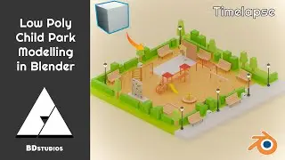 Low Poly Child Park in Blender - 3D Modelling and Rendering