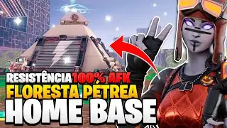 RESISTÊNCIA 100% AFK FLORESTA PÉTREA 2.0 - HOME BASE - FORTNITE SALVE O MUNDO
