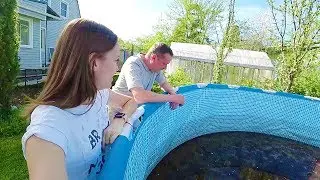 ВЛОГ Облом с землей... Чистка бассейна окончена 11 мая 2018